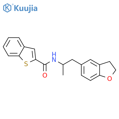 N-1-(2,3-dihydro-1-benzofuran-5-yl)propan-2-yl-1-benzothiophene-2-carboxamide structure