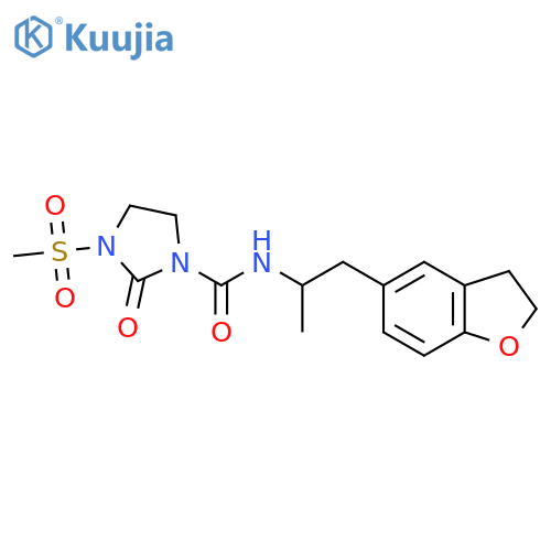 N-1-(2,3-dihydro-1-benzofuran-5-yl)propan-2-yl-3-methanesulfonyl-2-oxoimidazolidine-1-carboxamide structure