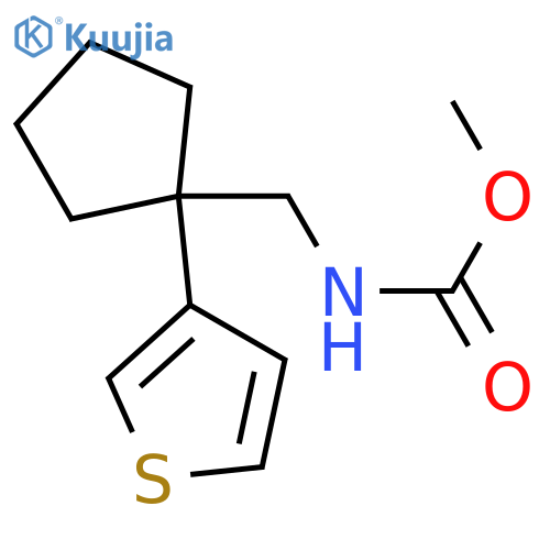 methyl N-{[1-(thiophen-3-yl)cyclopentyl]methyl}carbamate structure