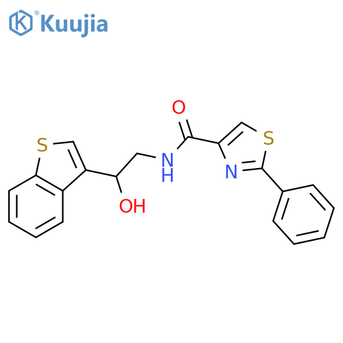 N-[2-(1-benzothiophen-3-yl)-2-hydroxyethyl]-2-phenyl-1,3-thiazole-4-carboxamide structure