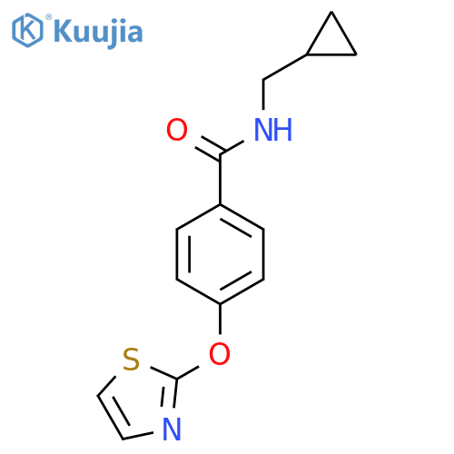 N-(cyclopropylmethyl)-4-(1,3-thiazol-2-yloxy)benzamide structure