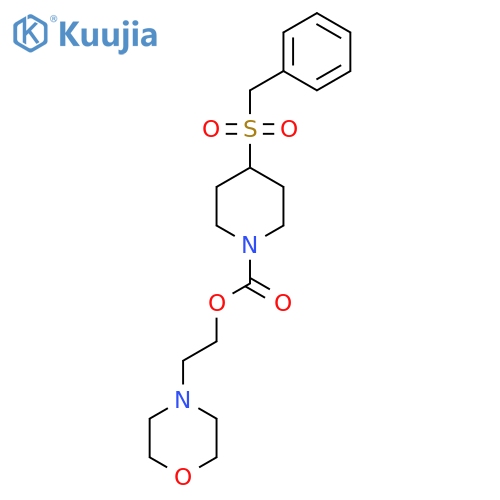 2-(morpholin-4-yl)ethyl 4-phenylmethanesulfonylpiperidine-1-carboxylate structure