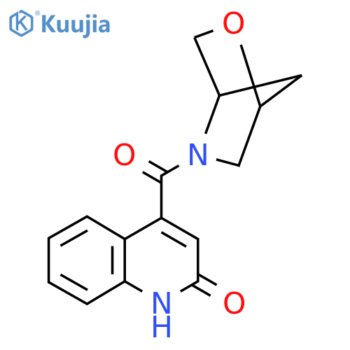 4-{2-oxa-5-azabicyclo[2.2.1]heptane-5-carbonyl}quinolin-2-ol structure