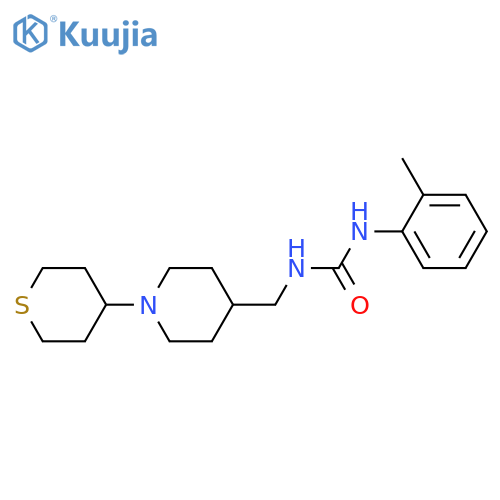 1-(2-methylphenyl)-3-[[1-(thian-4-yl)piperidin-4-yl]methyl]urea structure