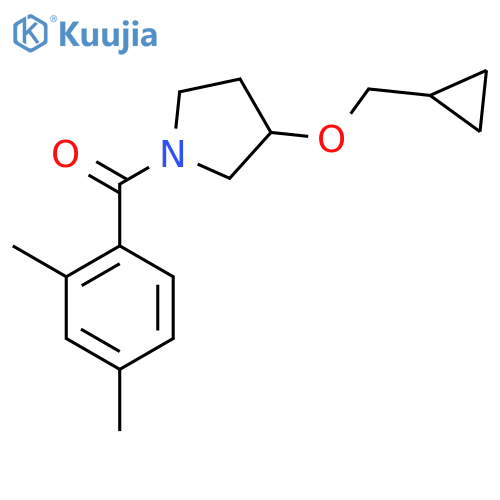 3-(cyclopropylmethoxy)-1-(2,4-dimethylbenzoyl)pyrrolidine structure