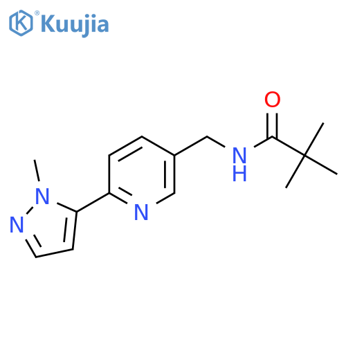 2,2-dimethyl-N-{6-(1-methyl-1H-pyrazol-5-yl)pyridin-3-ylmethyl}propanamide structure