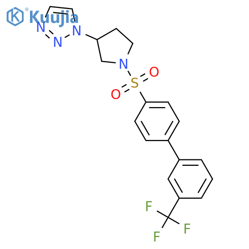 1-[1-[4-[3-(trifluoromethyl)phenyl]phenyl]sulfonylpyrrolidin-3-yl]triazole structure