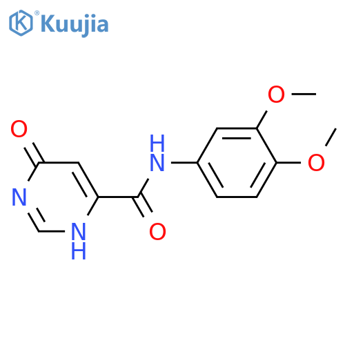 N-(3,4-dimethoxyphenyl)-6-hydroxypyrimidine-4-carboxamide structure