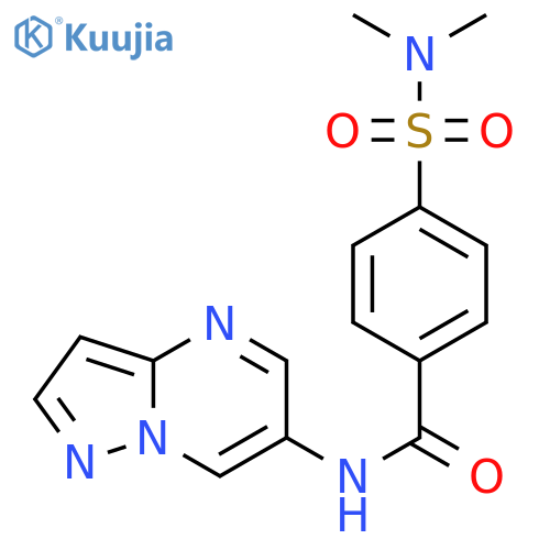 4-(dimethylsulfamoyl)-N-{pyrazolo[1,5-a]pyrimidin-6-yl}benzamide structure