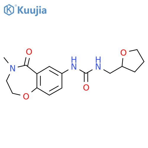 1-(4-methyl-5-oxo-2,3,4,5-tetrahydro-1,4-benzoxazepin-7-yl)-3-(oxolan-2-yl)methylurea structure