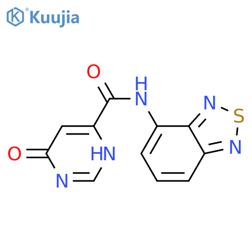 N-(2,1,3-benzothiadiazol-4-yl)-6-hydroxypyrimidine-4-carboxamide structure