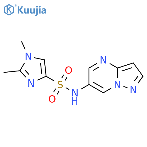 1,2-dimethyl-N-{pyrazolo[1,5-a]pyrimidin-6-yl}-1H-imidazole-4-sulfonamide structure
