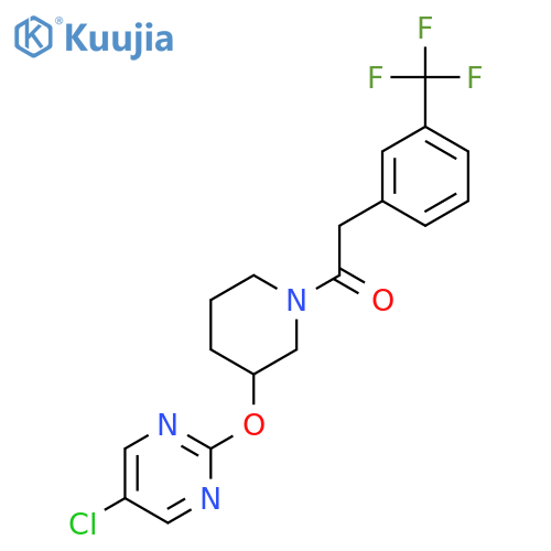 1-{3-(5-chloropyrimidin-2-yl)oxypiperidin-1-yl}-2-3-(trifluoromethyl)phenylethan-1-one structure