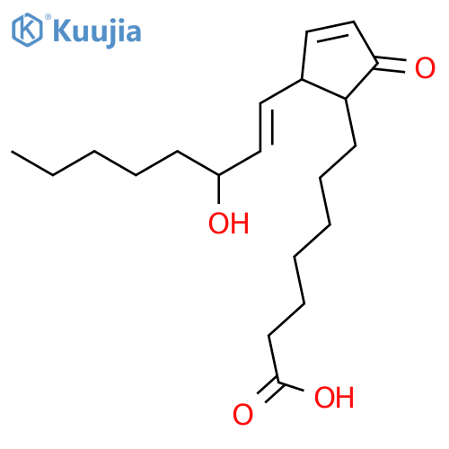 (13E,15S)-15-hydroxy-9-oxo-prosta-10,13-dienoic acid structure