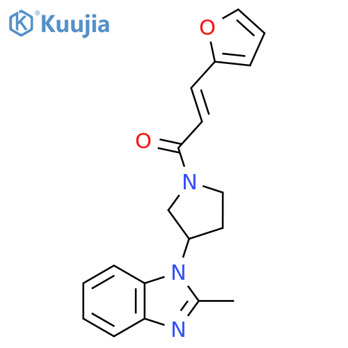 (2E)-3-(furan-2-yl)-1-[3-(2-methyl-1H-1,3-benzodiazol-1-yl)pyrrolidin-1-yl]prop-2-en-1-one structure