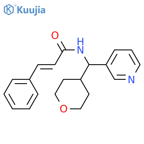 (2E)-N-[(oxan-4-yl)(pyridin-3-yl)methyl]-3-phenylprop-2-enamide structure