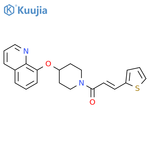 1-[4-(8-Quinolinyloxy)-1-piperidinyl]-3-(2-thienyl)-2-propen-1-one structure