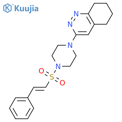 3-{4-(E)-2-phenylethenesulfonylpiperazin-1-yl}-5,6,7,8-tetrahydrocinnoline structure