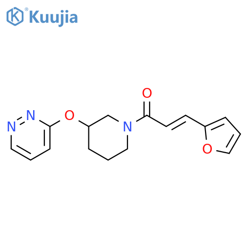 (2E)-3-(furan-2-yl)-1-[3-(pyridazin-3-yloxy)piperidin-1-yl]prop-2-en-1-one structure