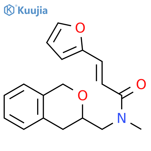 (2E)-N-[(3,4-dihydro-1H-2-benzopyran-3-yl)methyl]-3-(furan-2-yl)-N-methylprop-2-enamide structure