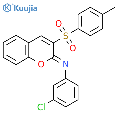 (2Z)-N-(3-chlorophenyl)-3-(4-methylbenzenesulfonyl)-2H-chromen-2-imine structure