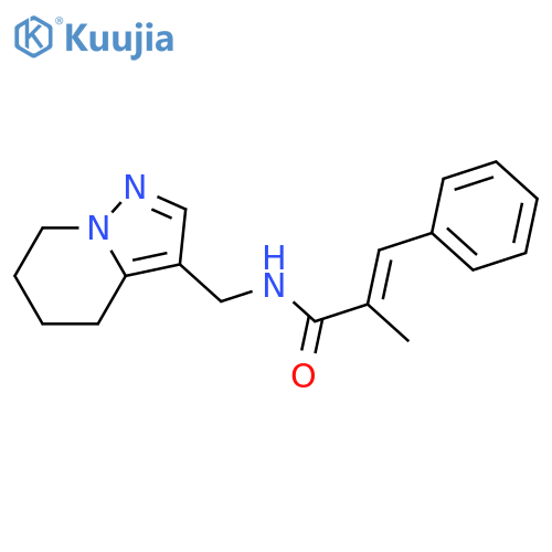 (2E)-2-methyl-3-phenyl-N-({4H,5H,6H,7H-pyrazolo[1,5-a]pyridin-3-yl}methyl)prop-2-enamide structure