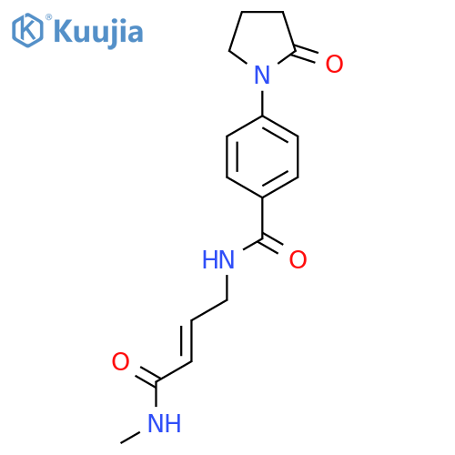 (2E)-N-methyl-4-{4-(2-oxopyrrolidin-1-yl)phenylformamido}but-2-enamide structure
