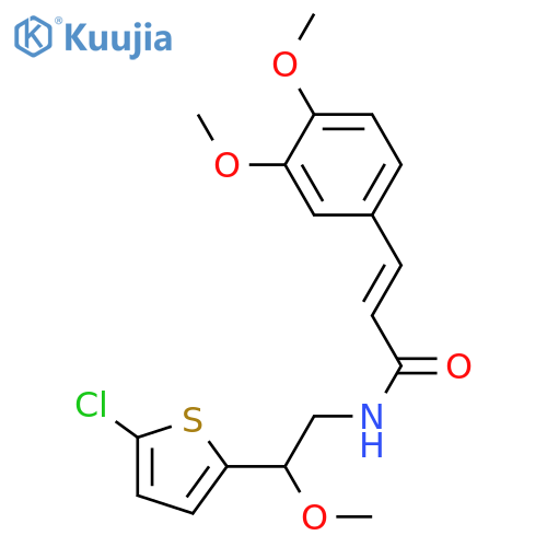 (2E)-N-[2-(5-chlorothiophen-2-yl)-2-methoxyethyl]-3-(3,4-dimethoxyphenyl)prop-2-enamide structure
