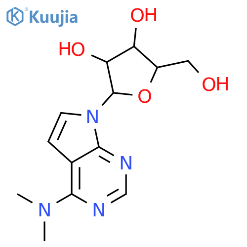 N,N-dimethyl-7-pentofuranosyl-7H-pyrrolo[2,3-d]pyrimidin-4-amine structure