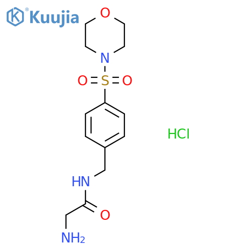 2-Amino-N-[(4-morpholin-4-ylsulfonylphenyl)methyl]acetamide;hydrochloride structure
