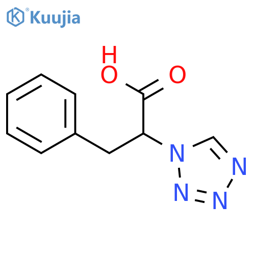 3-Phenyl-2-(1H-tetrazol-1-yl)propanoic acid structure