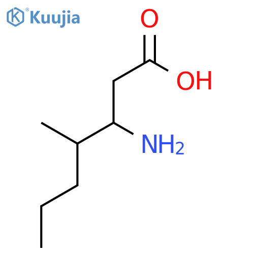 3-amino-4-methylheptanoic acid structure
