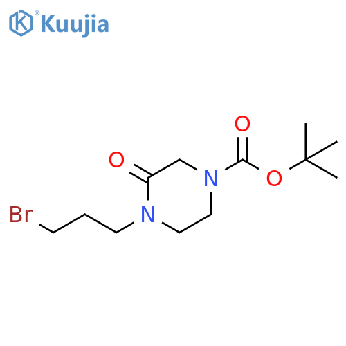 4-Boc-1-(3-bromopropyl)-2-piperazinone structure