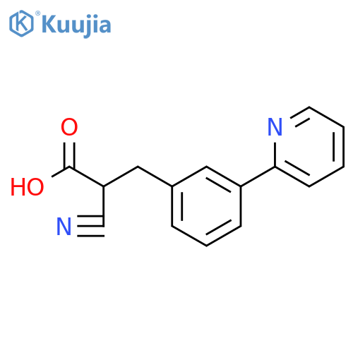 2-Cyano-3-[3-(2-pyridyl)phenyl]propionicAcid structure