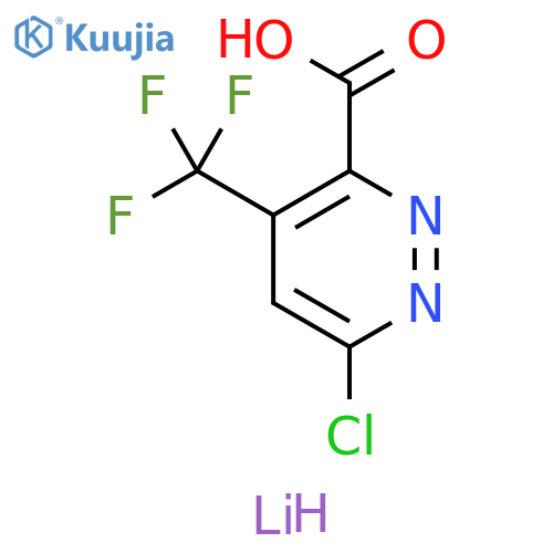 6-chloro-4-(trifluoromethyl)pyridazine-3-carboxylic acid;lithium salt structure