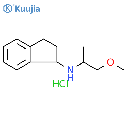 N-(1-methoxypropan-2-yl)-2,3-dihydro-1H-inden-1-amine hydrochloride structure