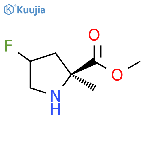 methyl 4-fluoro-2-methylpyrrolidine-2-carboxylate structure