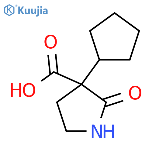 3-Cyclopentyl-2-oxopyrrolidine-3-carboxylic acid structure