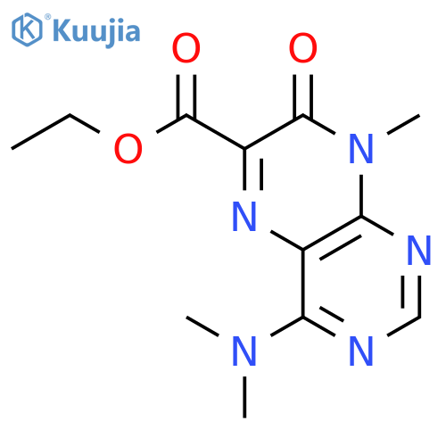 ethyl 4-(dimethylamino)-8-methyl-7-oxo-7,8-dihydropteridine-6-carboxylate structure