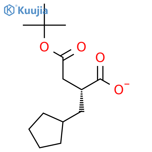 (2R)-4-(tert-butoxy)-2-(cyclopentylmethyl)-4-oxobutanoic acid structure