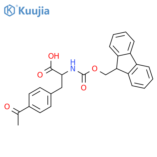 (2S)-3-(4-acetylphenyl)-2-(9H-fluoren-9-ylmethoxycarbonylamino)propanoic acid structure