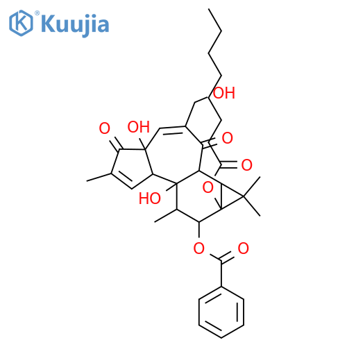 4,9,12,13,20-Pentahydroxy-1,5-tigliadiene-3,7-dione; (4β,9α,12β,13α)-form, 12-Benzoyl, 13-octanoyl structure