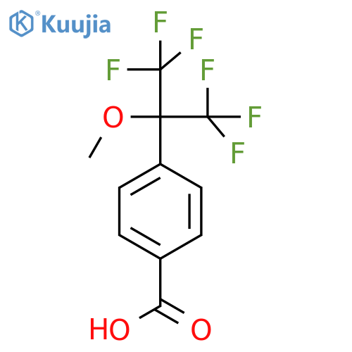 FC(C(C(F)(F)F)(OC)C1=CC=C(C(=O)O)C=C1)(F)F structure