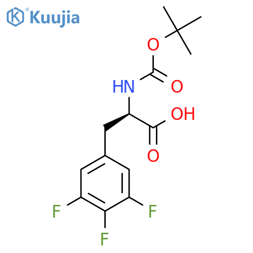Boc-3,4,5-trifluoro-D-phenylalanine structure