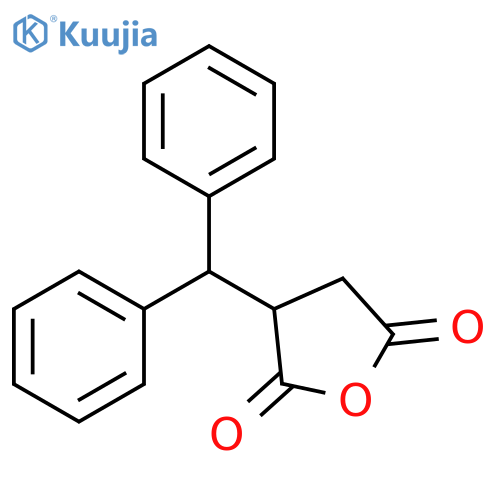 3-(diphenylmethyl)oxolane-2,5-dione structure