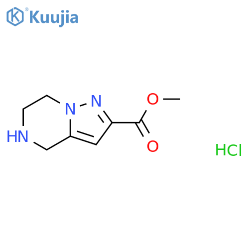 methyl 4,5,6,7-tetrahydropyrazolo[1,5-a]pyrazine-2-carboxylate;hydrochloride structure