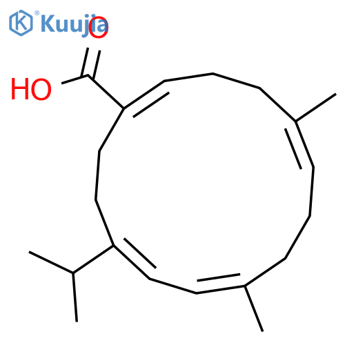 1,5,9,11-Cyclotetradecatetraene-1-carboxylic acid, 5,9-dimethyl-12-(1-methylethyl)-, (1E,5E,9E,11E)- structure