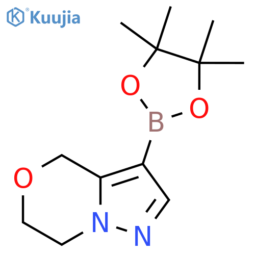 3-(4,4,5,5-Tetramethyl-1,3,2-dioxaborolan-2-YL)-6,7-dihydro-4H-pyrazolo[5,1-C][1,4]oxazine structure