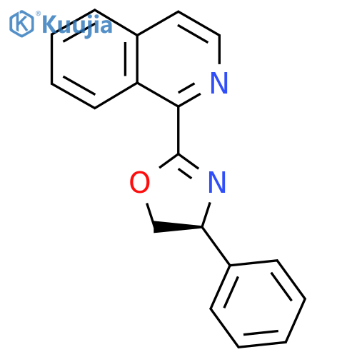 (S)-2-(Isoquinolin-1-yl)-4-phenyl-4,5-dihydrooxazole structure