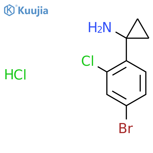 1-(4-bromo-2-chlorophenyl)cyclopropan-1-amine hydrochloride structure
